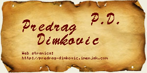 Predrag Dimković vizit kartica
